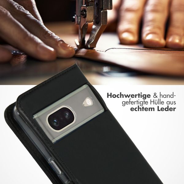 Selencia Echtleder Klapphülle Google Pixel 7 - Schwarz