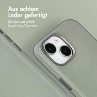 Accezz MagSafe Leather Backcover Apple iPhone 15 - Light Grey
