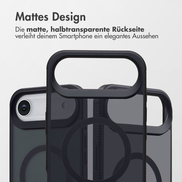Accezz Rugged Frosted Back Cover mit MagSafe Apple iPhone Air - Schwarz
