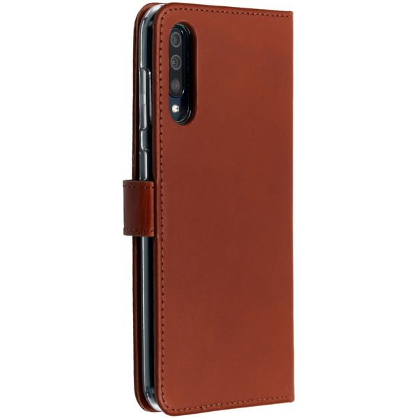 Selencia Echtleder Klapphülle Samsung Galaxy A50 / A30s - Hellbraun