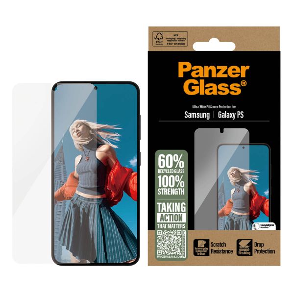 PanzerGlass Ultra-Wide Fit Antibakterieller Displayschutz Samsung Galaxy S25 Edge