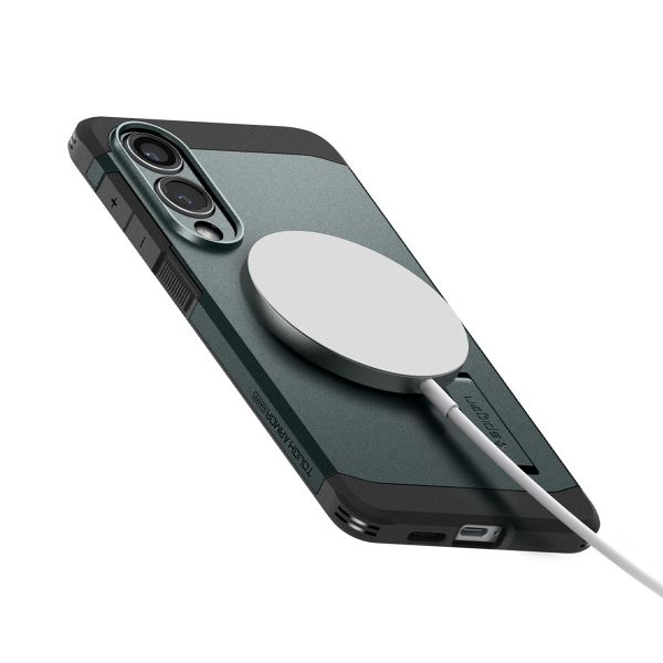 Spigen Tough Armor Backcover MagSafe Samsung Galaxy S25 Edge - Abyss Green