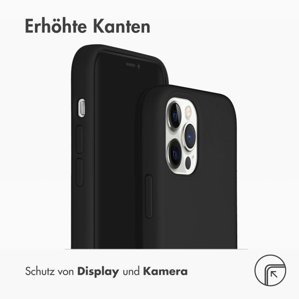 Accezz Liquid Silikoncase mit MagSafe Apple iPhone 12 (Pro) - Schwarz
