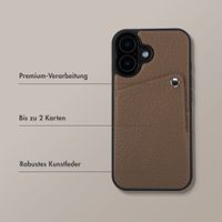 Selencia Riva Back Cover mit Kartenfach Apple iPhone 17 - Mocha Brown