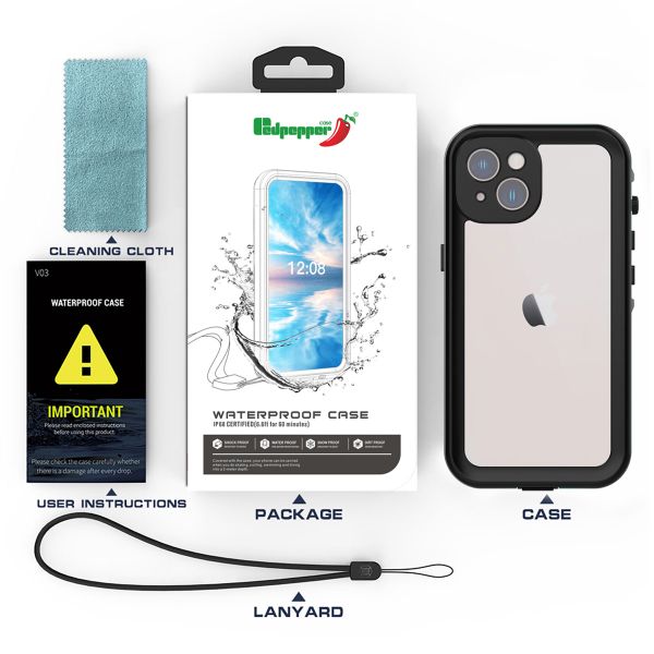 Redpepper Dot Plus Waterproof Case für das Apple iPhone 14 Plus - Schwarz