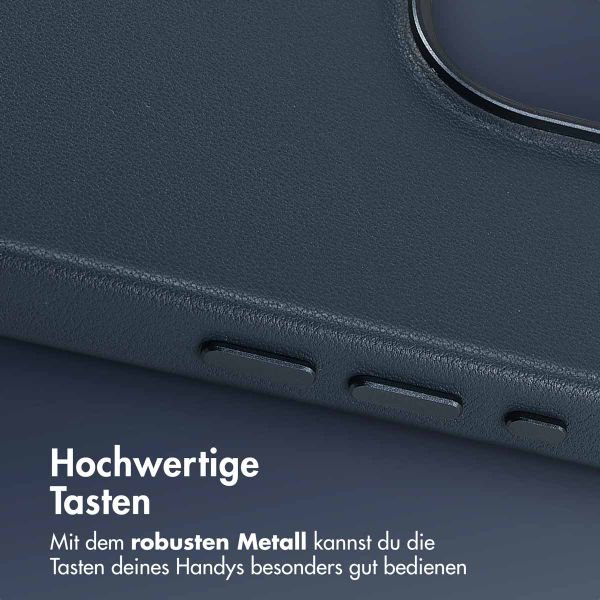 Accezz MagSafe Leather Backcover Apple iPhone 15 Pro Max - Nightfall Blue