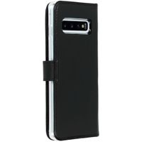 Selencia Echtleder Klapphülle Samsung Galaxy S10 - Schwarz