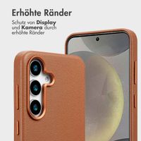 Accezz 2-in-1 Klapphülle aus Leder mit MagSafe Samsung Galaxy S25 - Sienna Brown
