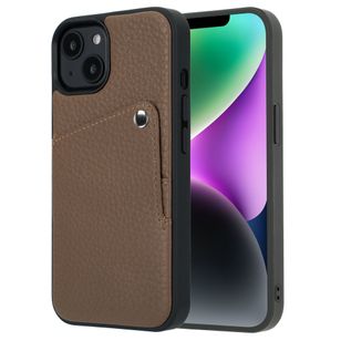 Selencia Riva Back Cover mit Kartenfach Apple iPhone 14 / 13 - Mocha Brown