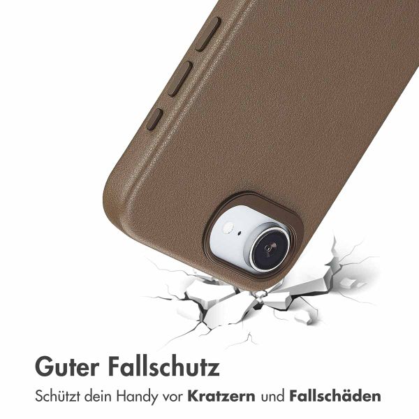 Accezz MagSafe Leather Backcover Apple iPhone 17e / 16e - Kaffeebraun