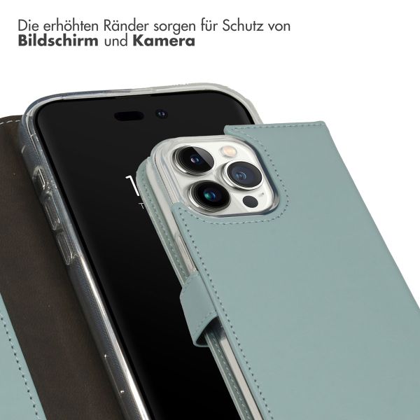 Selencia Echtleder Klapphülle Apple iPhone 14 Pro Max - Air Blue