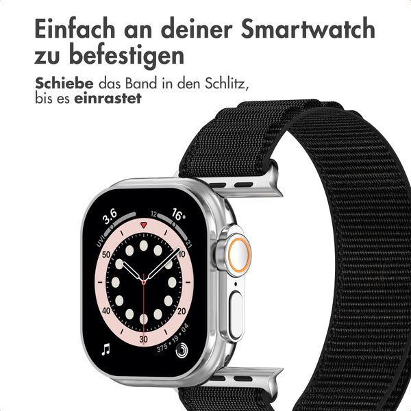 Accezz Nylon Alpine Armband für Apple Watch | 38/40/41/42 mm - Schwarz