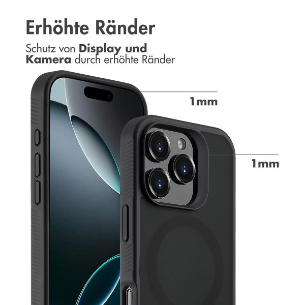 Accezz Rugged Frosted Back Cover mit MagSafe Apple iPhone 16 Pro - Schwarz