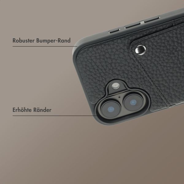 Selencia Riva Back Cover mit Kartenfach Apple iPhone 17 - Schwarz