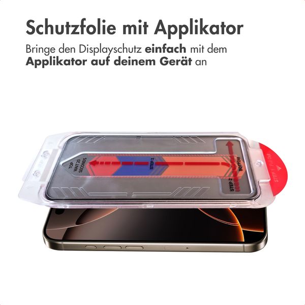 Accezz Sichtschutz-Schutzglas mit Applikator Apple iPhone 15 Pro