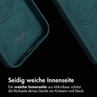 Accezz Vintage Leather Magsafe Backcover Apple iPhone 15 Pro Max - Smokey Green