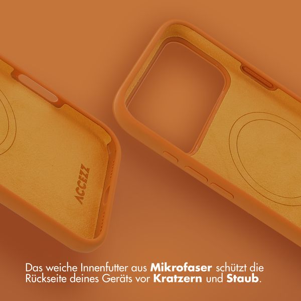 Accezz Liquid Silikoncase mit MagSafe Apple iPhone 18 Pro / 17 Pro - Orange
