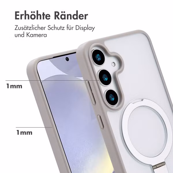 Accezz Ring Stand Backcover mit MagSafe Samsung Galaxy S25 Plus - Grau