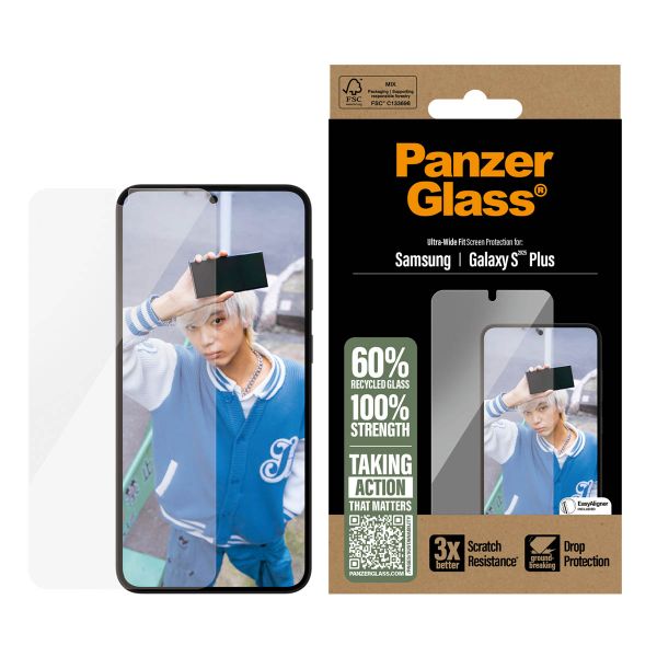 PanzerGlass Ultra-Wide Fit Antibakterieller Displayschutz Samsung Galaxy S25 Plus