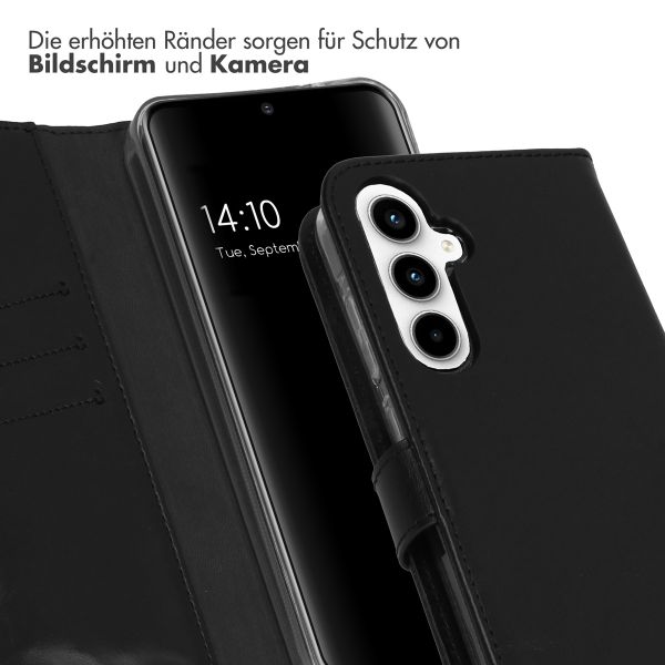 Selencia Echtleder Klapphülle Samsung Galaxy A55 - Schwarz