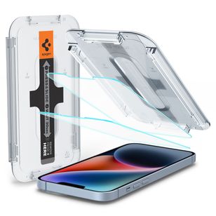 Spigen EZ Fit Glas.tR mit Installation Tray - 1er Pack Apple iPhone 17e / 16e / 14 / 13 / 13 Pro