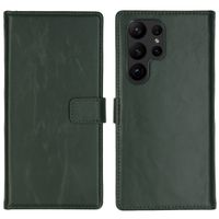 Selencia Echtleder Klapphülle Samsung Galaxy S23 Ultra - Grün