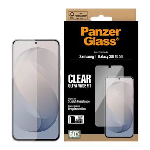 PanzerGlass Ultra-Wide Fit Antibakterieller Displayschutz mit Applikator Samsung Galaxy S26 FE