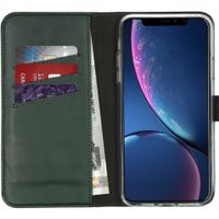 Selencia Echtleder Klapphülle Apple iPhone 11 Pro Max - Grün