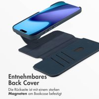 Accezz 2-in-1 Klapphülle aus Leder mit MagSafe Apple iPhone Air - Nightfall Blue