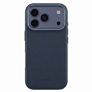 Accezz MagSafe Leather Backcover Apple iPhone 18 Pro / 17 Pro - Nightfall Blue