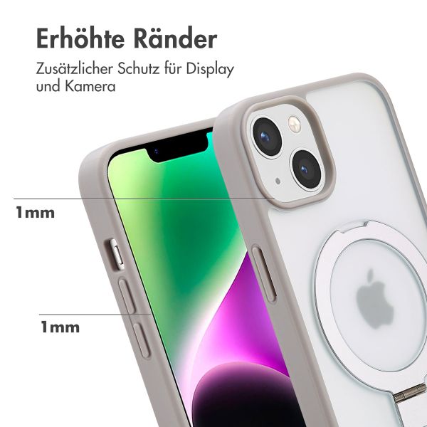 Accezz Ring Stand Backcover mit MagSafe Apple iPhone 14 - Grau