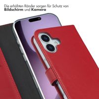 Selencia Echtleder Klapphülle Apple iPhone 17 - Rot
