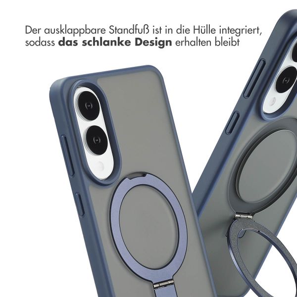 Accezz Ring Stand Backcover mit MagSafe Samsung Galaxy S25 Edge - Blau