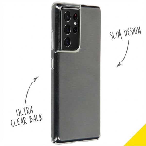 Accezz Clear TPU Backcover Samsung Galaxy S21 Ultra - Transparent