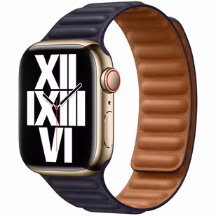 Apple Leather Link Armband für  Apple Watch | 38/40/41/42 mm - Größe M/L - Ink