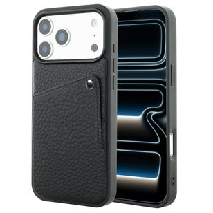 Selencia Riva Back Cover mit Kartenfach Apple iPhone 17 Pro Max - Schwarz