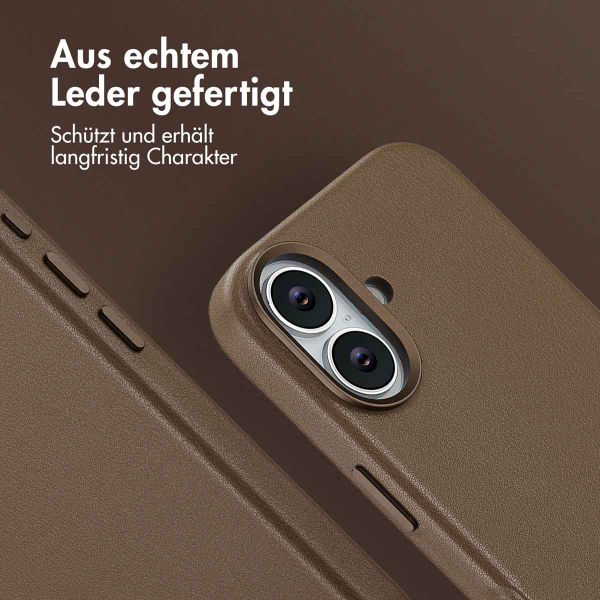 Accezz MagSafe Leather Backcover Apple iPhone 17 - Kaffeebraun