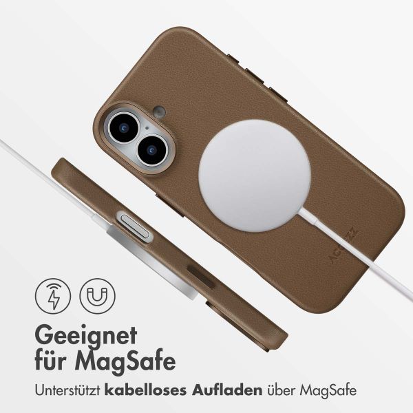 Accezz MagSafe Leather Backcover Apple iPhone 17 - Kaffeebraun