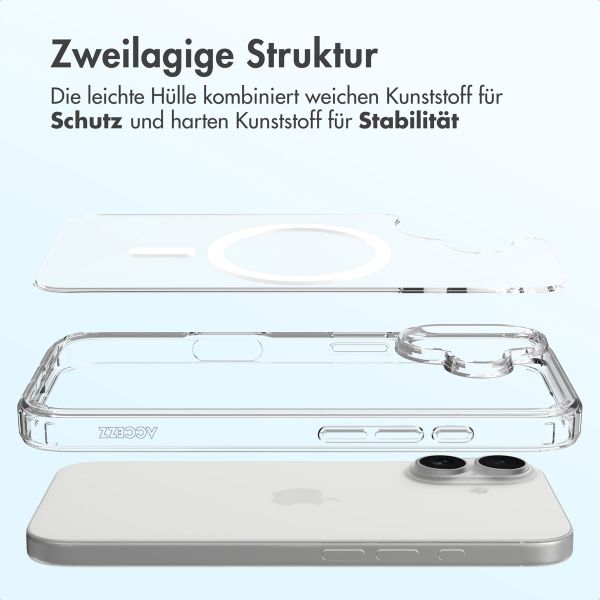 Accezz Xtreme Impact Backcover mit MagSafe Apple iPhone 16 - Transparent