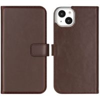 Selencia Echtleder Klapphülle Apple iPhone 14 Plus - Braun