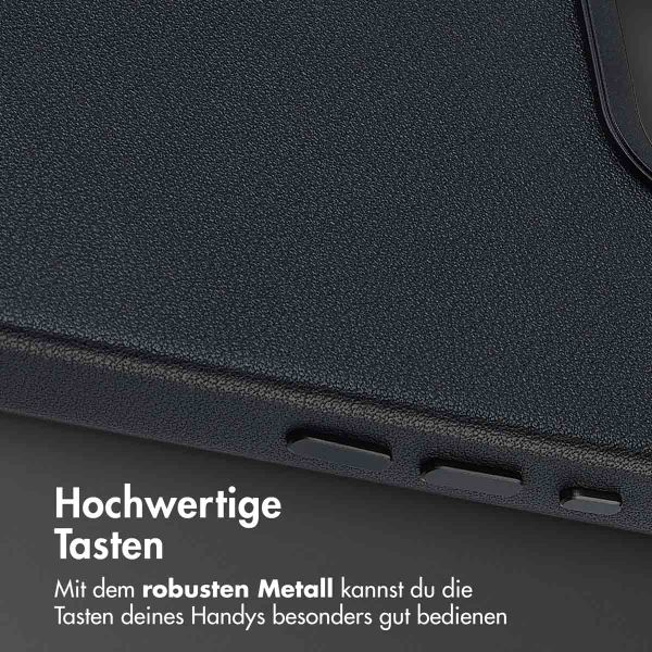 Accezz MagSafe Leather Backcover Apple iPhone 17e / 16e - Onyx Black