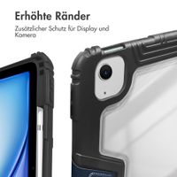Accezz Rugged Trifold Klapphülle Apple iPad Air 11 Zoll (2026) M4 / (2025) M3 / (2024) M2 / Air 5 (2022) / Air 4 (2020) - Dunkelblau