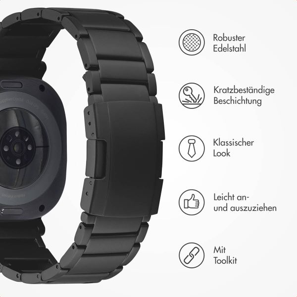 Accezz Mattes Titanstahlarmband für Samsung Galaxy Watch Ultra 2 (2026) / Ultra (2024/2025) - Schwarz