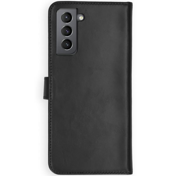 Selencia Echtleder Klapphülle Samsung Galaxy S21 Plus - Schwarz