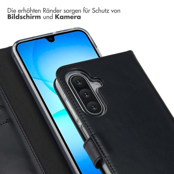Selencia Echtleder Klapphülle Samsung Galaxy A18 (4G) / A17 (4G/5G) - Schwarz