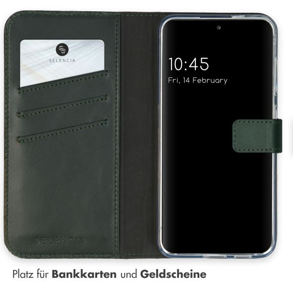 Selencia Echtleder Klapphülle Samsung Galaxy S24 - Grün