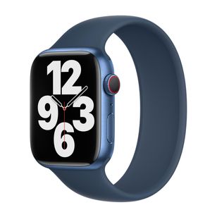 Apple Silikon Solo Loop für  Apple Watch | 38/40/41/42 mm - Größe 6 - Abyss Blue
