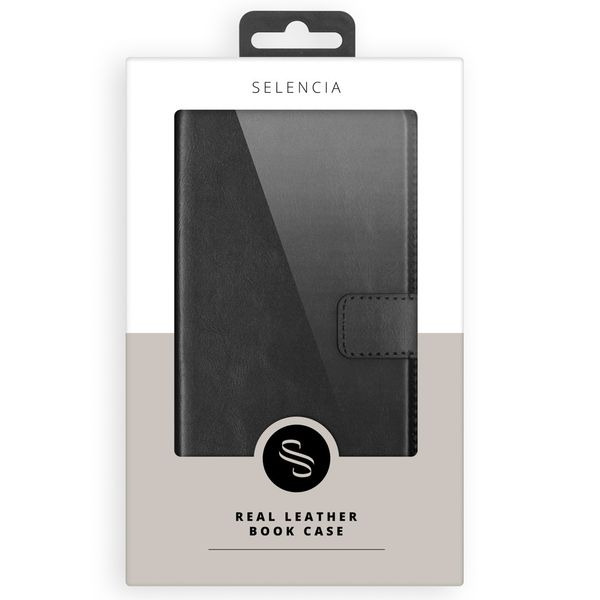 Selencia Echtleder Klapphülle Samsung Galaxy S9 - Schwarz