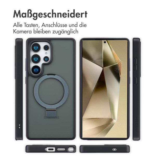 Accezz Ring Stand Backcover mit MagSafe Samsung Galaxy S25 Ultra - Schwarz