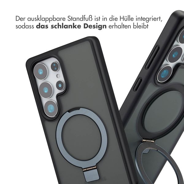 Accezz Ring Stand Backcover mit MagSafe Samsung Galaxy S25 Ultra - Schwarz